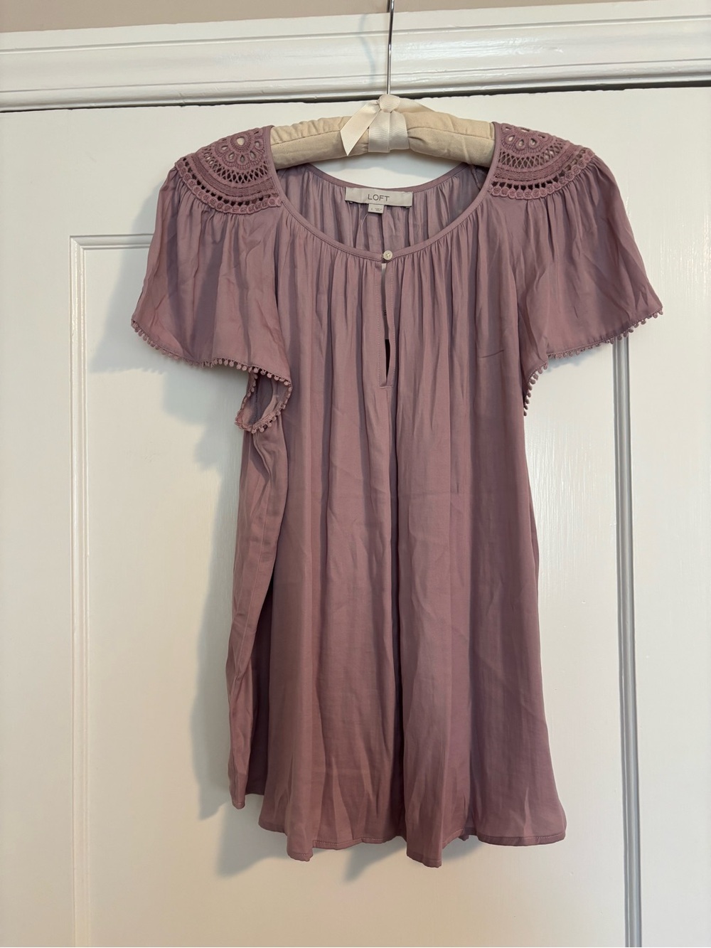 Dusty Mauve Short Sleeve Top